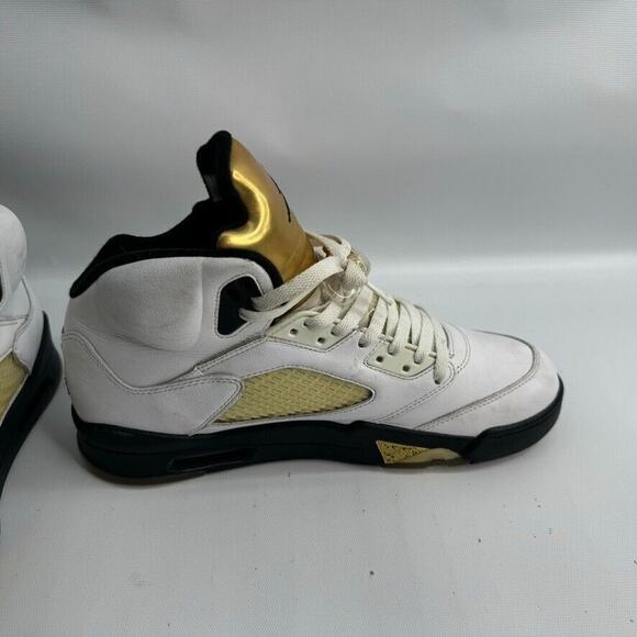 Men’s Air Jordan 5 Retro Olympic 2016 White Gold Sz 10 136027-133 - Picture 6 of 9
